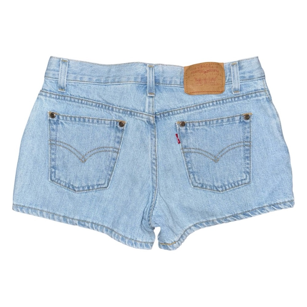 Vintage Y2K Levi’s Exposed Button Fly Denim Jean Shorts 5 / 28 Light Wash 2001